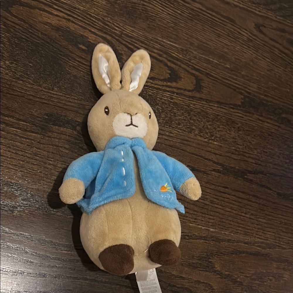 PETER RABBIT Plush Bunny Toy with Blue Jacket